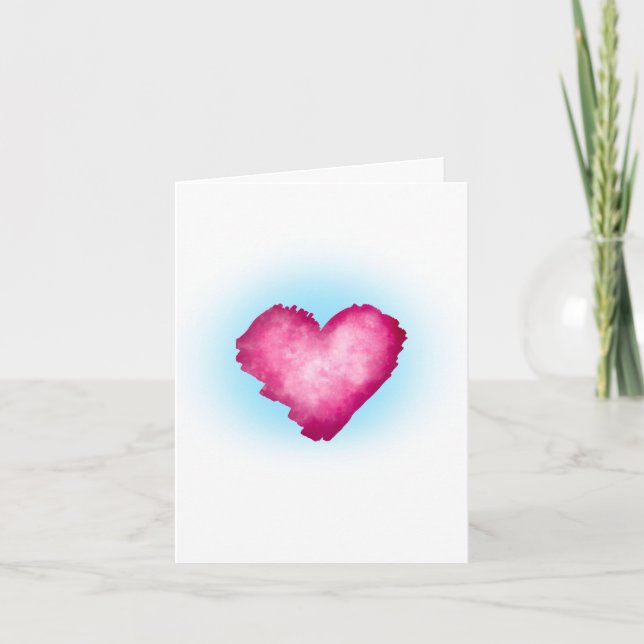 Tarjeta de agradecimiento de corazón de rubí (Anverso)