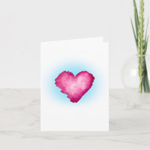Tarjeta de agradecimiento de corazón de rubí