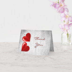 Tarjeta de agradecimiento de corazones de San Vale