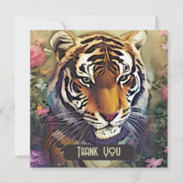 Tarjeta de agradecimiento de Creative Tiger