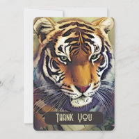Tarjeta de agradecimiento de Creative Tiger