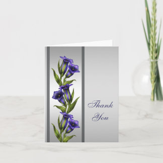 Tarjeta de agradecimiento de cristal violeta plate