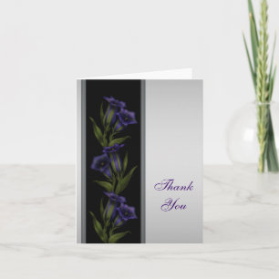 Tarjeta de agradecimiento de cristal violeta plate