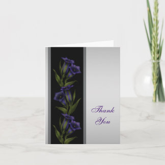 Tarjeta de agradecimiento de cristal violeta plate