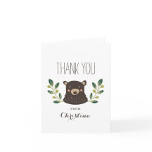 Tarjeta de agradecimiento de Cub de Oso