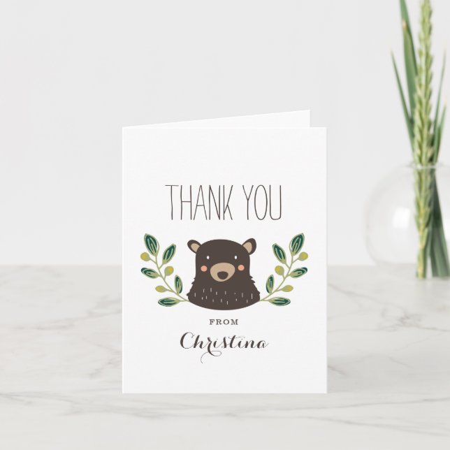 Tarjeta de agradecimiento de Cub de Oso (Anverso)
