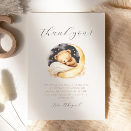 Tarjeta de agradecimiento de Cué Bear and Moon Bab