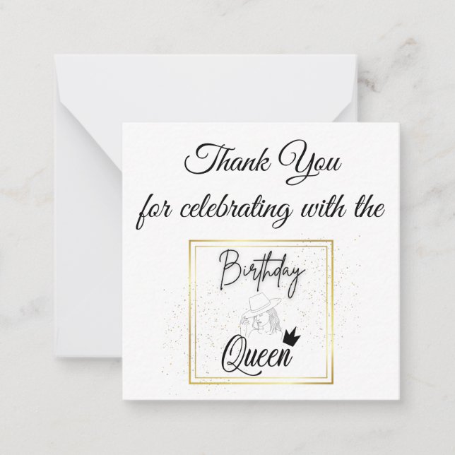 Tarjeta de agradecimiento de cumpleaños (Anverso)