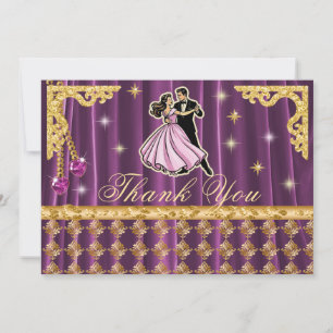 Tarjeta de agradecimiento de cumpleaños 18 dorado