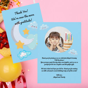 Tarjeta de agradecimiento de cumpleaños adorable p