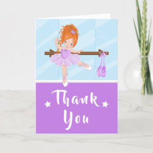 Tarjeta de agradecimiento de cumpleaños Bailarina