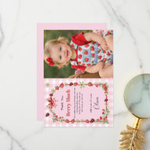 Tarjeta de agradecimiento de cumpleaños Berry Swee