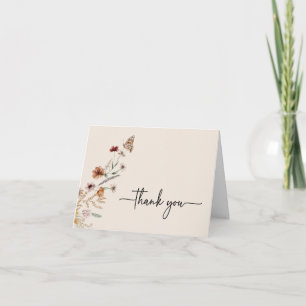 Tarjeta de agradecimiento de cumpleaños boho