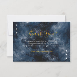 Tarjeta de agradecimiento de cumpleaños celestial 