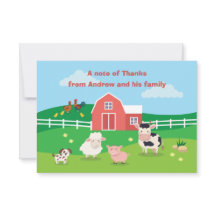 Tarjeta de agradecimiento de cumpleaños con animal