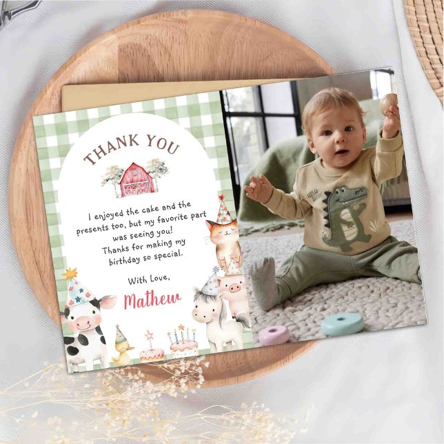 Tarjeta de agradecimiento de cumpleaños con animal (Subido por el creador)