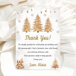 Tarjeta de agradecimiento de cumpleaños con árbol 