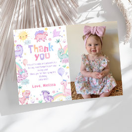 Tarjeta de agradecimiento de cumpleaños con foto d