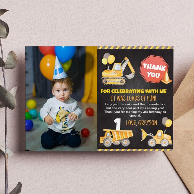 Tarjeta de agradecimiento de cumpleaños con foto d (Subido por el creador)