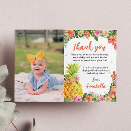 Tarjeta de agradecimiento de cumpleaños con foto f