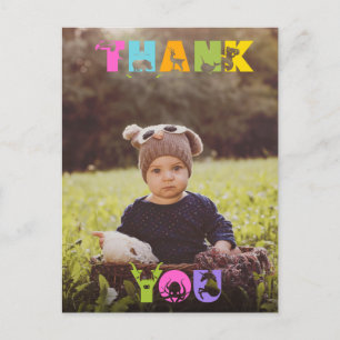 Tarjeta de agradecimiento de cumpleaños con foto p