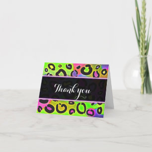 Tarjeta de agradecimiento de cumpleaños con leopar
