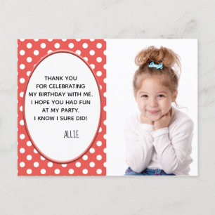 Tarjeta de agradecimiento de cumpleaños con lunare