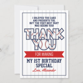 Tarjeta de agradecimiento de cumpleaños con tema d