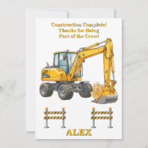 Tarjeta de agradecimiento de cumpleaños | Construc