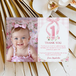 Tarjeta de agradecimiento de cumpleaños Coquette d