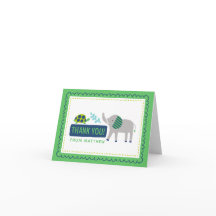 Tarjeta de agradecimiento de cumpleaños de animale