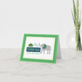 Tarjeta de agradecimiento de cumpleaños de animale