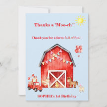 Tarjeta de agradecimiento de cumpleaños de animale