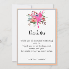 Tarjeta de agradecimiento de cumpleaños de bailari