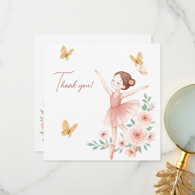 Tarjeta de agradecimiento de cumpleaños de bailari (Anverso/Reverso In Situ)