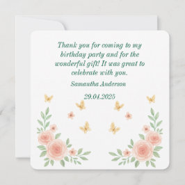 Tarjeta de agradecimiento de cumpleaños de bailari