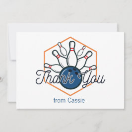 Tarjeta de agradecimiento de cumpleaños de bolos