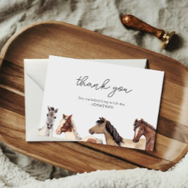 Tarjeta de agradecimiento de cumpleaños de caballo