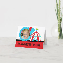 Tarjeta de agradecimiento de cumpleaños de circo c