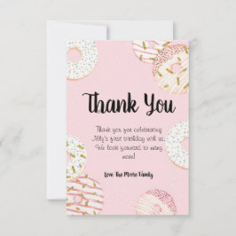 Tarjeta de agradecimiento de cumpleaños de Donut