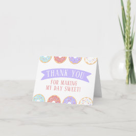 Tarjeta de agradecimiento de cumpleaños de Donut