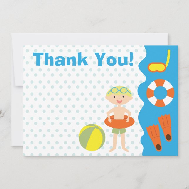 Tarjeta de agradecimiento de cumpleaños de fiesta  (Anverso)