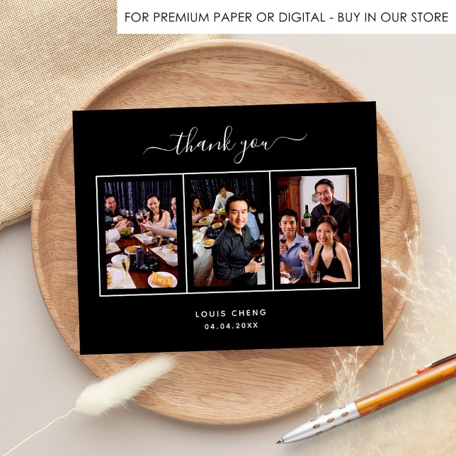 Tarjeta de agradecimiento de cumpleaños de foto bl (Subido por el creador)