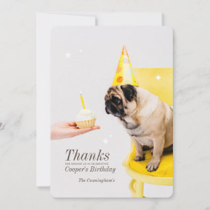 Tarjeta de agradecimiento de cumpleaños de foto de