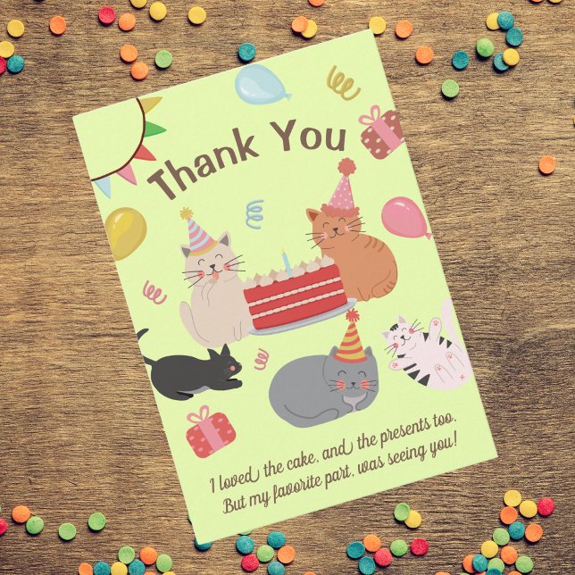 Tarjeta de agradecimiento de cumpleaños de gatos d (Subido por el creador)