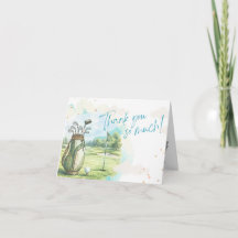 Tarjeta de agradecimiento de cumpleaños de golf pa