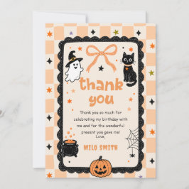 Tarjeta de agradecimiento de cumpleaños de Hallowe