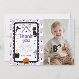 Tarjeta de agradecimiento de cumpleaños de Hallowe
