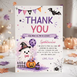 Tarjeta de agradecimiento de cumpleaños de Hallowe