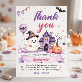 Tarjeta de agradecimiento de cumpleaños de Hallowe